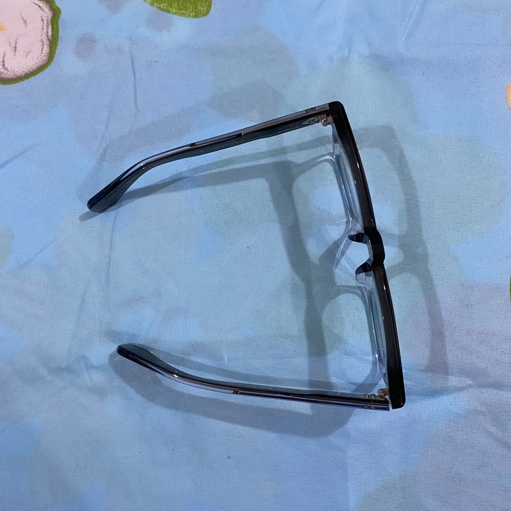 Jacques Marie Mage Two-Tone Clear to Black Square Glasses - Picture 8 of 9